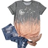 image:imageCicy Bell Womens Dandelion Print T Shirts Cute Graphic Tees Short Sleeve Summer Cotton Tee TopsGray Orange