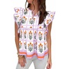 image:imageCicy Bell Womens Floral Peplum Babydoll Tops Ruffle Cap Sleeve V Neck Blouses Summer Casual Boho Flowy ShirtsPurple