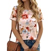 image:imageCicy Bell Womens Summer Floral TShirts Short Sleeve Crew Neck Trendy Casual Tops Loose Fit TeesFloral Color
