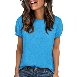 image:imageCicy Bell Womens Ruffle Short Sleeve T Shirt Summer Casual Crew Neck Tops Loose Fit Basic TeesRoyal Blue