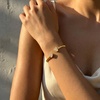 image:imageCicy Bell 18K Gold Plated Heart Bracelets for Women Trendy Cubic Zirconia Open Cuff Twisted Rope Bracelets Romantic JewelryGold