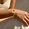 image:imageCicy Bell 18K Gold Plated Heart Bracelets for Women Trendy Cubic Zirconia Open Cuff Twisted Rope Bracelets Romantic JewelryGold