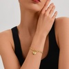 image:imageCicy Bell Bracelets for Women 18K Gold Plated Trendy Adjustable Cubic Zirconia Heart Letter Bracelets Personalized JewelryGold Letter A