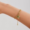 image:imageCicy Bell Bracelets for Women 18K Gold Plated Trendy Adjustable Cubic Zirconia Heart Letter Bracelets Personalized JewelryGold Letter A