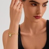 image:imageCicy Bell Bracelets for Women 18K Gold Plated Trendy Adjustable Cubic Zirconia Heart Letter Bracelets Personalized JewelryGold Letter M