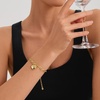 image:imageCicy Bell Bracelets for Women 18K Gold Plated Trendy Adjustable Cubic Zirconia Heart Letter Bracelets Personalized JewelryGold Letter M