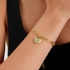 image:imageCicy Bell Bracelets for Women 18K Gold Plated Trendy Adjustable Cubic Zirconia Heart Letter Bracelets Personalized JewelryGold Letter M