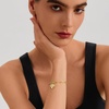 image:imageCicy Bell Bracelets for Women 18K Gold Plated Trendy Adjustable Cubic Zirconia Heart Letter Bracelets Personalized JewelryGold Letter S