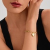 image:imageCicy Bell Bracelets for Women 18K Gold Plated Trendy Adjustable Cubic Zirconia Heart Letter Bracelets Personalized JewelryGold Letter S