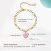 image:imageCicy Bell Bracelets for Women 18K Gold Plated Trendy Adjustable Cubic Zirconia Heart Letter Bracelets Personalized JewelryPink Letter B
