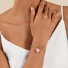 image:imageCicy Bell Bracelets for Women 18K Gold Plated Trendy Adjustable Cubic Zirconia Heart Letter Bracelets Personalized JewelryPink Letter K