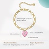 image:imageCicy Bell Bracelets for Women 18K Gold Plated Trendy Adjustable Cubic Zirconia Heart Letter Bracelets Personalized JewelryPink Letter K