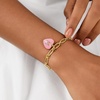 image:imageCicy Bell Bracelets for Women 18K Gold Plated Trendy Adjustable Cubic Zirconia Heart Letter Bracelets Personalized JewelryPink Letter M