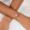 image:imageCicy Bell Bracelets for Women 18K Gold Plated Trendy Adjustable Cubic Zirconia Heart Letter Bracelets Personalized JewelryPink Letter S