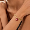 image:imageCicy Bell Bracelets for Women 18K Gold Plated Trendy Adjustable Cubic Zirconia Heart Letter Bracelets Personalized JewelryRed Letter A