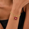 image:imageCicy Bell Bracelets for Women 18K Gold Plated Trendy Adjustable Cubic Zirconia Heart Letter Bracelets Personalized JewelryRed Letter A