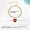 image:imageCicy Bell Bracelets for Women 18K Gold Plated Trendy Adjustable Cubic Zirconia Heart Letter Bracelets Personalized JewelryRed Letter B