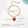 image:imageCicy Bell Bracelets for Women 18K Gold Plated Trendy Adjustable Cubic Zirconia Heart Letter Bracelets Personalized JewelryRed Letter K