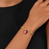image:imageCicy Bell Bracelets for Women 18K Gold Plated Trendy Adjustable Cubic Zirconia Heart Letter Bracelets Personalized JewelryRed Letter M