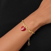image:imageCicy Bell Bracelets for Women 18K Gold Plated Trendy Adjustable Cubic Zirconia Heart Letter Bracelets Personalized JewelryRed Letter S