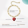 image:imageCicy Bell Bracelets for Women 18K Gold Plated Trendy Adjustable Cubic Zirconia Heart Letter Bracelets Personalized JewelryRed Letter S
