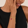 image:imageCicy Bell Bracelets for Women 18K Gold Plated Trendy Adjustable Cubic Zirconia Heart Letter Bracelets Personalized JewelryRed Letter S