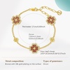 image:imageCicy Bell Clover Bracelet for Women 18k Gold Plated Brass Cubic Zirconia Lucky Dainty Layering Bracelet Jewelry GiftStyle BGold