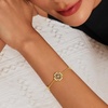 image:imageCicy Bell Clover Bracelet for Women 18k Gold Plated Brass Cubic Zirconia Lucky Dainty Layering Bracelet Jewelry GiftStyle BGold