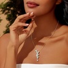 image:imageCicy Bell Floral Pendant Necklace for Women Trendy 18k Gold Plated Boho Enamel Blue Flower Cubic Zirconia Dainty Long Y Necklace Jewelry GiftsGold
