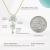 image:imageCicy Bell Floral Pendant Necklace for Women Trendy 18k Gold Plated Boho Enamel Blue Flower Cubic Zirconia Dainty Long Y Necklace Jewelry GiftsGold A
