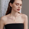 image:imageCicy Bell Floral Pendant Necklace for Women Trendy 18k Gold Plated Boho Enamel Blue Flower Cubic Zirconia Dainty Long Y Necklace Jewelry GiftsStyle BGold