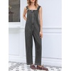 image:imageCicy Bell Womens Casual Denim Bib Overalls Wide Leg Sleeveless Zipper Loose Jean Pants Jumpsuits with PocketsGrey