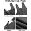 image:imageCicy Bell Womens Casual Denim Bib Overalls Wide Leg Sleeveless Zipper Loose Jean Pants Jumpsuits with PocketsGrey