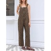 image:imageCicy Bell Womens Casual Denim Bib Overalls Wide Leg Sleeveless Zipper Loose Jean Pants Jumpsuits with PocketsLeopard