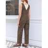 image:imageCicy Bell Womens Casual Denim Bib Overalls Wide Leg Sleeveless Zipper Loose Jean Pants Jumpsuits with PocketsLeopard
