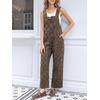 image:imageCicy Bell Womens Casual Denim Bib Overalls Wide Leg Sleeveless Zipper Loose Jean Pants Jumpsuits with PocketsLeopard