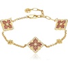 image:imageCicy Bell Clover Bracelet for Women 18k Gold Plated Brass Cubic Zirconia Lucky Dainty Layering Bracelet Jewelry GiftStyle AGold