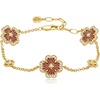 image:imageCicy Bell Clover Bracelet for Women 18k Gold Plated Brass Cubic Zirconia Lucky Dainty Layering Bracelet Jewelry GiftStyle BGold