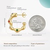 image:imageCicy Bell 18k Gold Plated Earrings for Women Trendy Irregular Waterdrop Melting Liquid Cubic Zirconia Statement Drop Earrings Jewelry GiftsStyle AGold