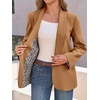 image:imageCicy Bell Womens Business Casual Blazer Shawl Collar Work Long Sleeve Leopard Open Front Oversized Suit JacketBrown