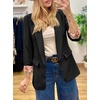image:imageCicy Bell Womens Business Casual Blazer Shawl Collar Work Long Sleeve Leopard Open Front Oversized Suit JacketFloral Black