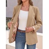 image:imageCicy Bell Womens Business Casual Blazer Shawl Collar Work Long Sleeve Leopard Open Front Oversized Suit JacketFloral Khaki