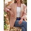 image:imageCicy Bell Womens Business Casual Blazer Shawl Collar Work Long Sleeve Leopard Open Front Oversized Suit JacketFloral Pink