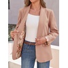 image:imageCicy Bell Womens Business Casual Blazer Shawl Collar Work Long Sleeve Leopard Open Front Oversized Suit JacketFloral Pink