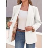 image:imageCicy Bell Womens Business Casual Blazer Shawl Collar Work Long Sleeve Leopard Open Front Oversized Suit JacketFloral White