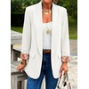 image:imageCicy Bell Womens Business Casual Blazer Shawl Collar Work Long Sleeve Leopard Open Front Oversized Suit JacketFloral White