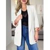 image:imageCicy Bell Womens Business Casual Blazer Shawl Collar Work Long Sleeve Leopard Open Front Oversized Suit JacketFloral White