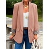 image:imageCicy Bell Womens Business Casual Blazer Shawl Collar Work Long Sleeve Leopard Open Front Oversized Suit JacketPink