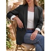 image:imageCicy Bell Womens Business Casual Blazer Shawl Collar Work Long Sleeve Leopard Open Front Oversized Suit JacketPolka Dots Black