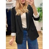 image:imageCicy Bell Womens Business Casual Blazer Shawl Collar Work Long Sleeve Leopard Open Front Oversized Suit JacketPolka Dots Black